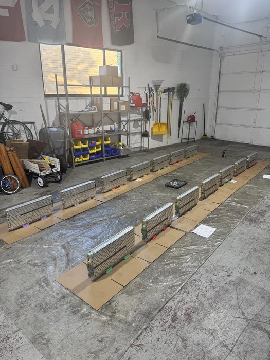 Corrosion treatment — all 16 modules staged